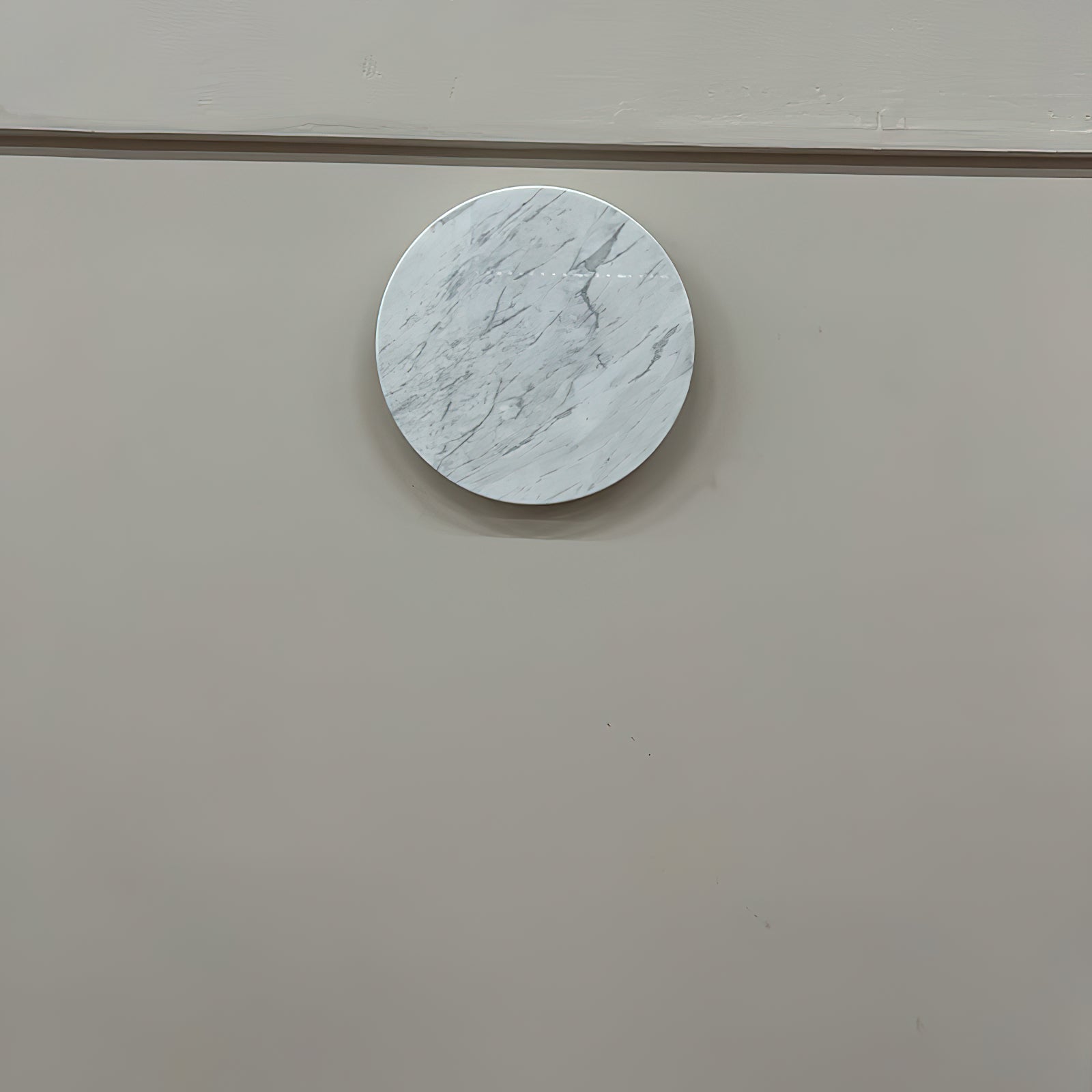 Round White Marble Sconce