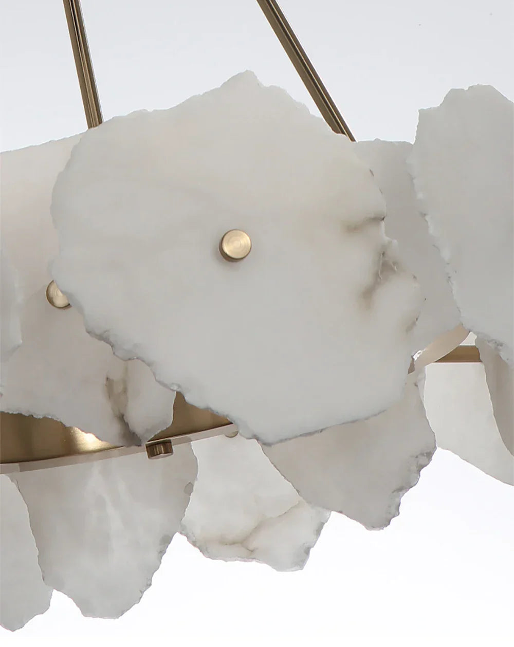 Modern Multi-Layer White Alabaster Chandelier for Staircase / foyer