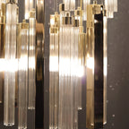 Modern Luxury 7-Tiered Floating Glass Chandelier Flush Mount for High-Ceiling / staircase / duplex