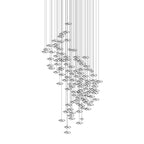 Galaxy Tidal Art Glass Crystal Spiral Chandelier