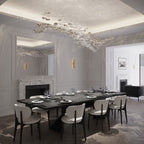 Galaxy Tidal Art Glass Crystal Spiral Chandelier