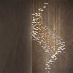 Galaxy Tidal Art Glass Crystal Spiral Chandelier