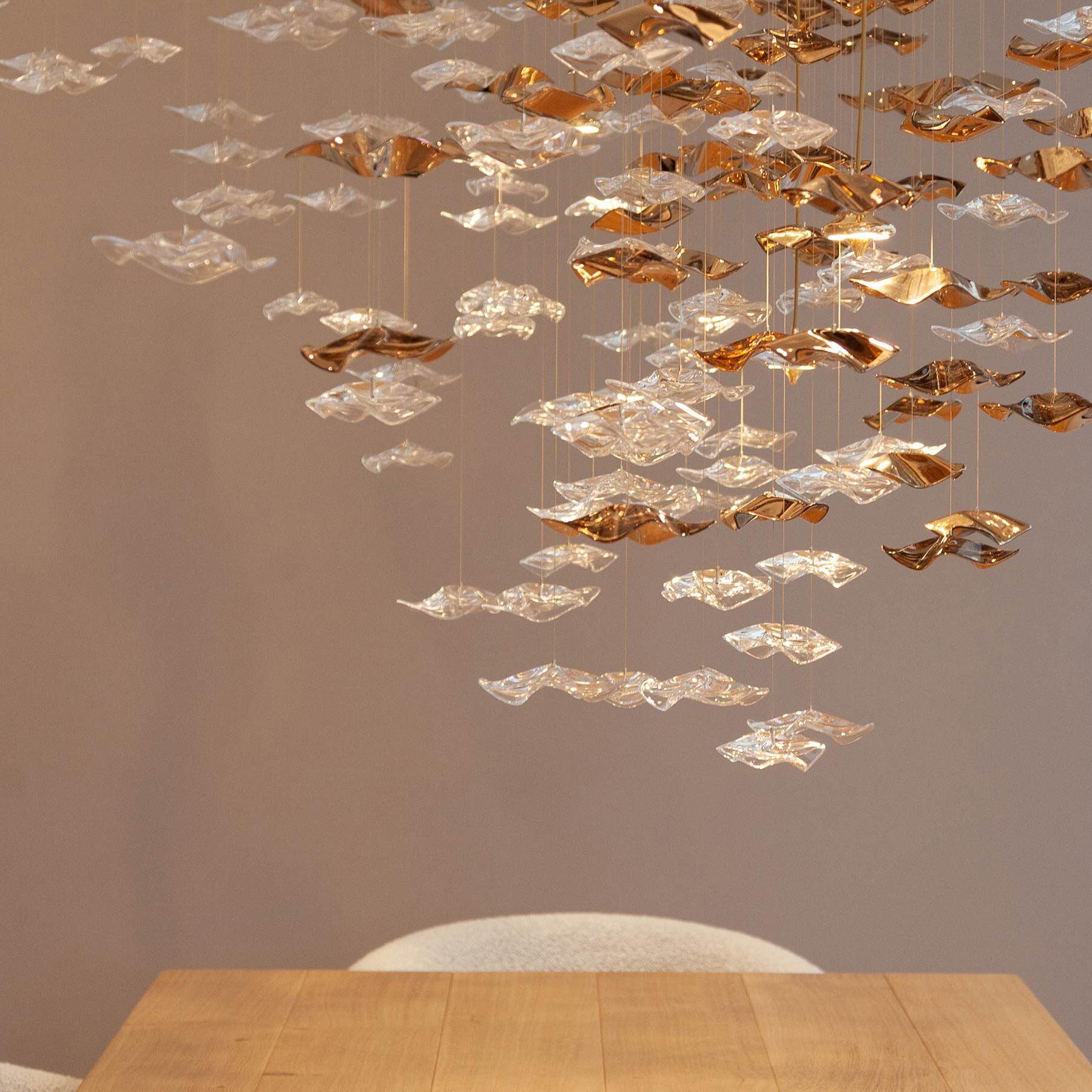Tidal Stair Crystal Spiral Chandelier