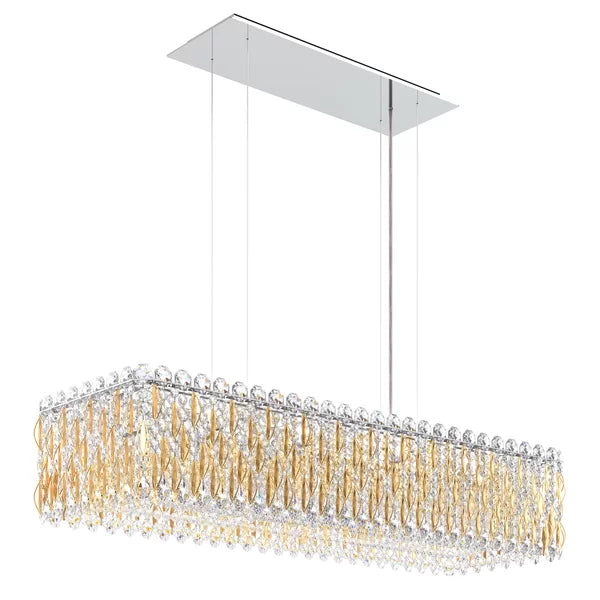 Light Luxury Crystal Beads Drum Collection Flush Mounted / rectangle / round Chandelier