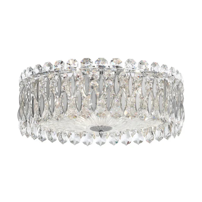 Light Luxury Crystal Beads Drum Collection Flush Mounted / rectangle / round Chandelier