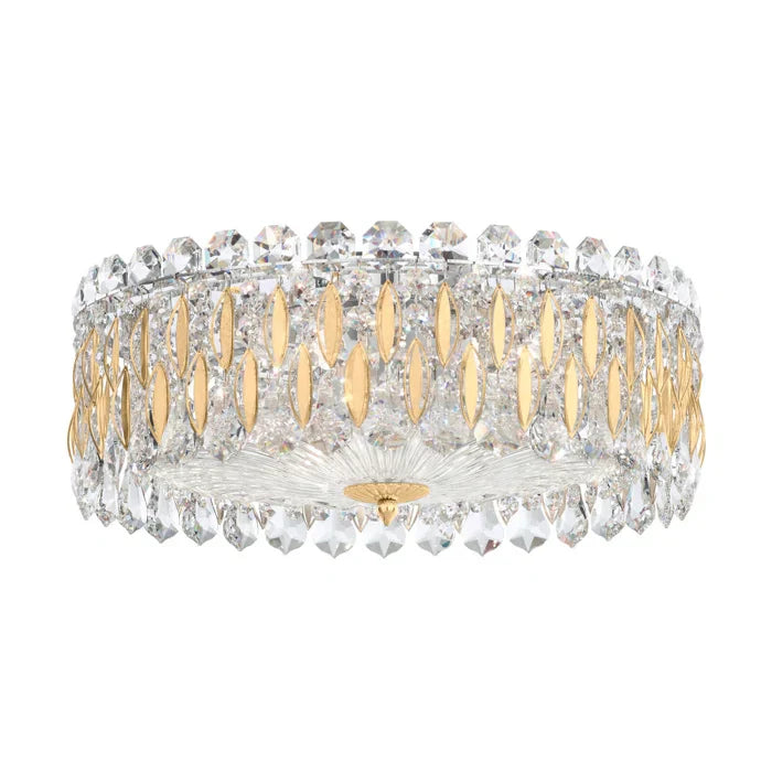 Light Luxury Crystal Beads Drum Collection Flush Mounted / rectangle / round Chandelier