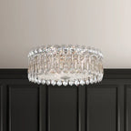 Light Luxury Crystal Beads Drum Collection Flush Mounted / rectangle / round Chandelier