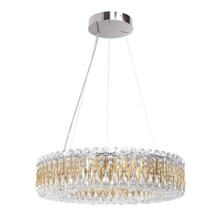 Light Luxury Crystal Beads Drum Collection Flush Mounted / rectangle / round Chandelier