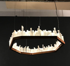 Modern Irregular Natural Crystal Chandelier for Living / dining Room