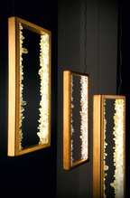 Modern Rectangular Natural Crystal Chandelier for Dining Room / kitchen Island