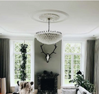 Murano Chandelier – Poliedri – 185 Glass – White Alabaster