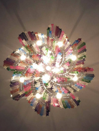 Murano Glass Chandelier – 200 Prisms – Multicolored