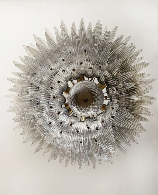 Murano Chandelier – Palmette – 163 Glasses – Smoked