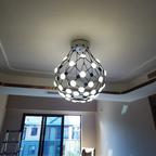 Modern Basket Pendant Chandelier with Acrylic and Metal Finish for Living and Dining Room