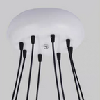 Modern Basket Pendant Chandelier with Acrylic and Metal Finish for Living and Dining Room
