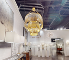 Twilight Sixteen-Light Slumped Glass Chandelier