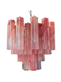 Murano Glass Chandelier – 36 Tubes – Alabaster Pink