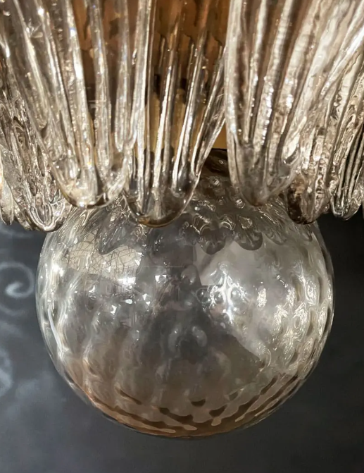 Murano Chandelier – Palmette – 163 Glasses – Smoked