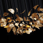Galaxy Shake Leaves Crystal Spiral Chandelier