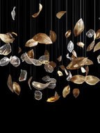 Galaxy Shake Leaves Crystal Spiral Chandelier
