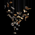 Galaxy Shake Leaves Crystal Spiral Chandelier