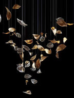 Galaxy Shake Leaves Crystal Spiral Chandelier