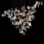 Galaxy Shake Leaves Crystal Spiral Chandelier