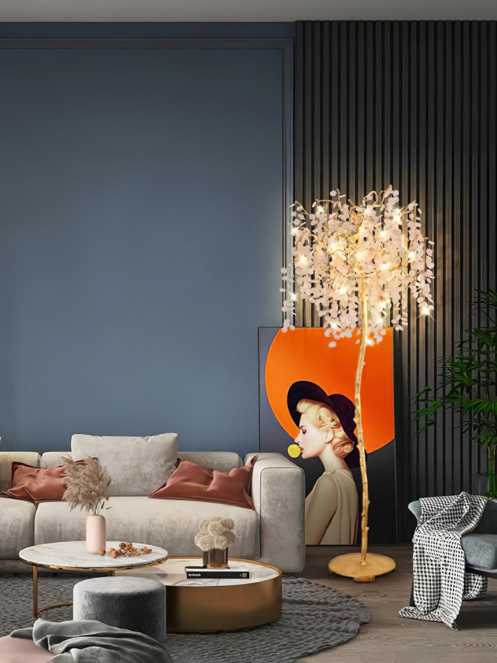 Shiro Noda Branch Crystal Floor Lamp