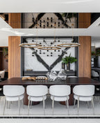 Hand Hammered Brass Natural Crystal Chandelier for High-Ceiling / low-Ceiling