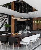 Hand Hammered Brass Natural Crystal Chandelier for High-Ceiling / low-Ceiling