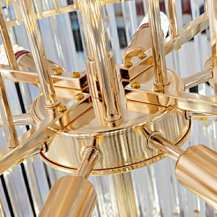 Spiral High Ceiling Light Long Crystal Chandelier for Foyer Staircase / Living Room