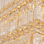 Square Ceiling Mounted Crystal Chandelier