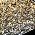 Square Crystal Flush Mounted Living / Bedroom Chandelier Shining Ceiling Lighting for Hotel Decor