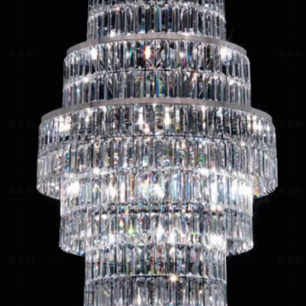 Stylish Foyer Hall Long Crystal Chandelier Large Staircase / Entryway Decoration Ceiling Light
