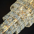 Stylish Foyer Long Staircase Chandelier Large Crystal Ceiling Lighting for Living Room Decoration