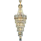 Stylish Foyer Long Staircase Chandelier Large Crystal Ceiling Lighting for Living Room Decoration