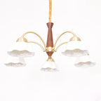Swedish Modern Brass Chandelier