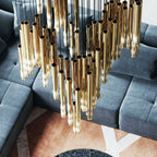 Galaxy Symphony Orchestra Meteor Shower Crystal Spiral Chandelier