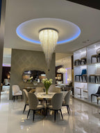 Modern Light Luxury Crystal Tassel Chandelier for Staircase / living Room