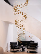 Tidal Stair Crystal Spiral Chandelier