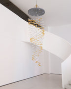 Galaxy Tidal Art Glass Crystal Spiral Chandelier