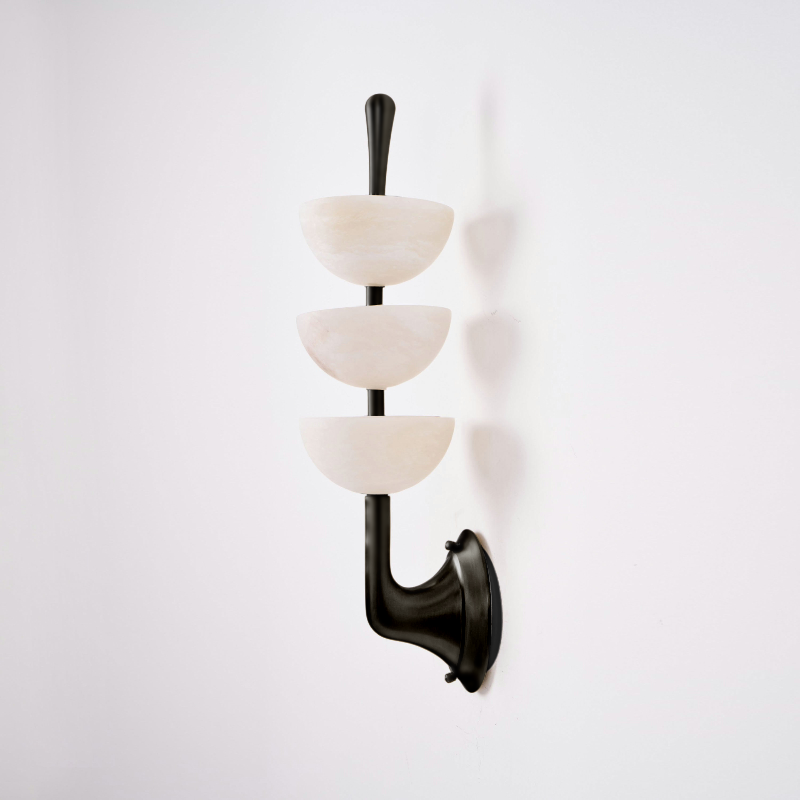 Triple Alabaster Wall Lamp