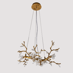 Selenite Crystal Blossom Branching Tree Chandelier