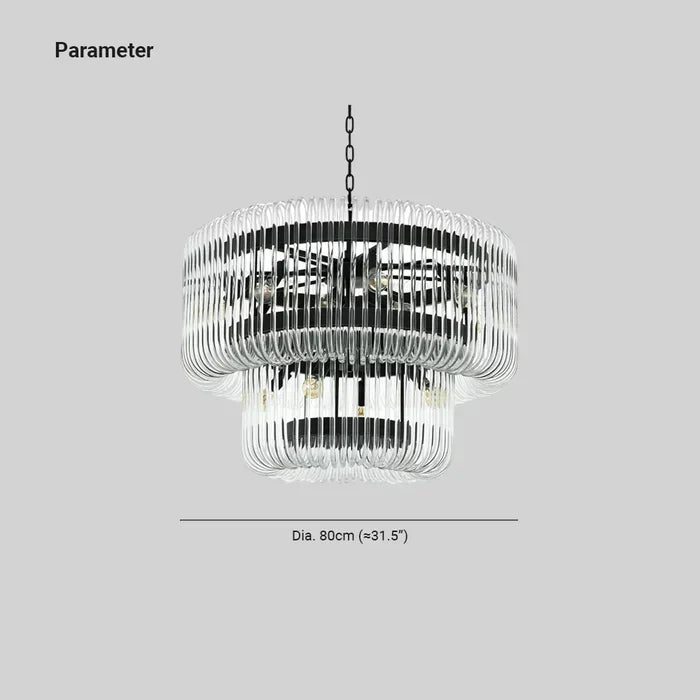 Modern Luxury 2-Tier Glass Chandelier