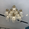 Luxury Metal and Glass Tiered Cylinder Chandelier for Living Room Bedroom Dining Room Bathroom