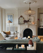French Empire Vintage Ellipsoid Crystal Chandelier with Iron and Brass Finish for Living Room Bedroom