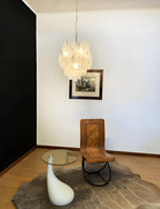 Vintage Murano Lattimo Glass White Chandelier