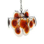 Vintage Murano Orange Brown Chandelier