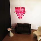 Vintage Red Murano Petals Chandelier