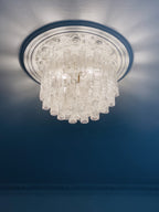 Vintage – Murano Glass Chandelier for Venini – 1970 – Transparent